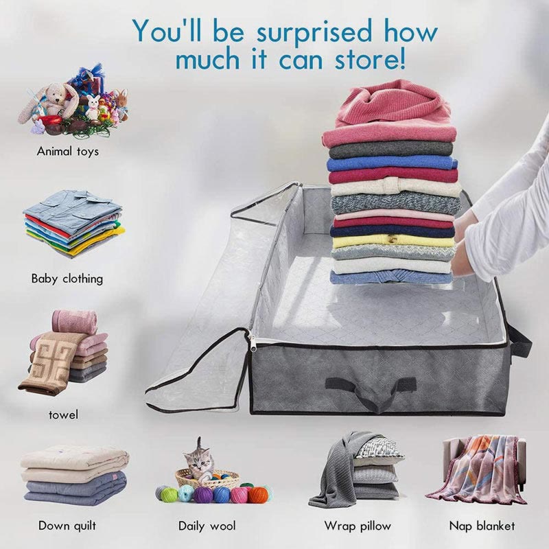 Storage Bag For Home Under-Bed Foldable Dustproof Quilt Storage Box