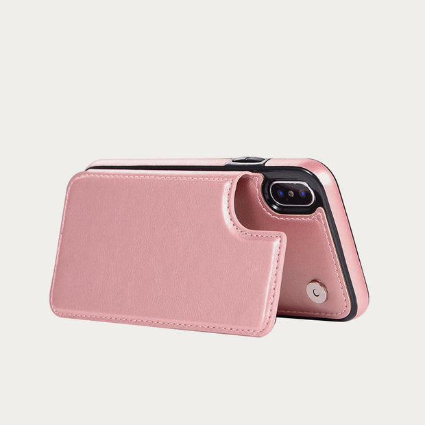 Phone Case For Daily Magnetic Button Card Slot Simple Case