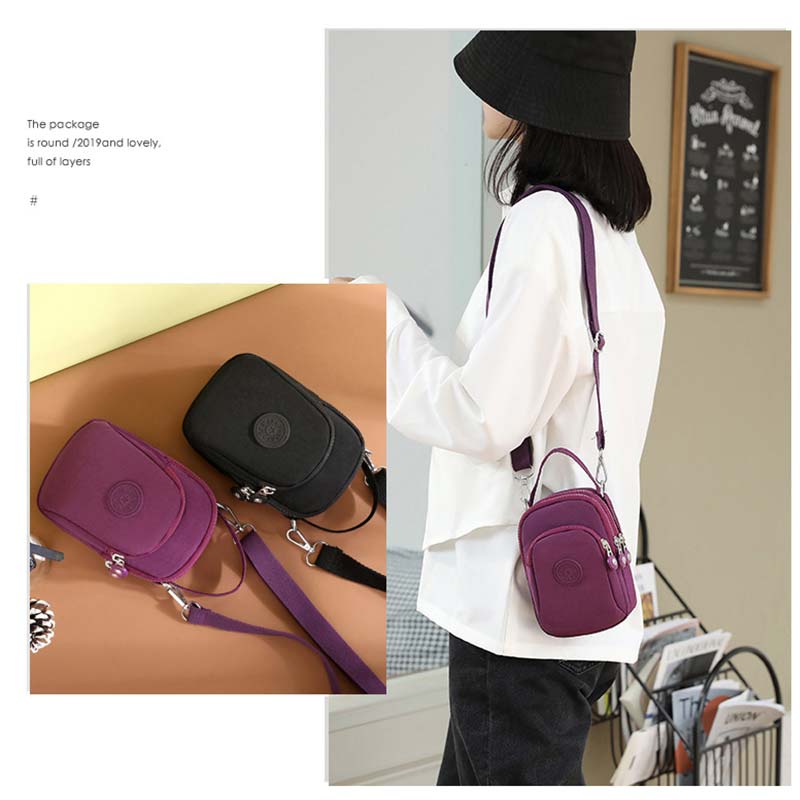 Lightweight Crossbody Bag Pouch Casual Phone Holsters with Headphone Hole