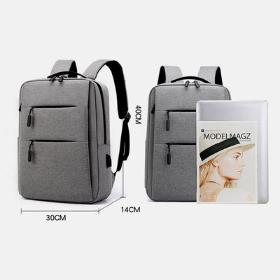 USB Large Capacity Wear-Resistant 15.6-Inch Computer Bag Backpack