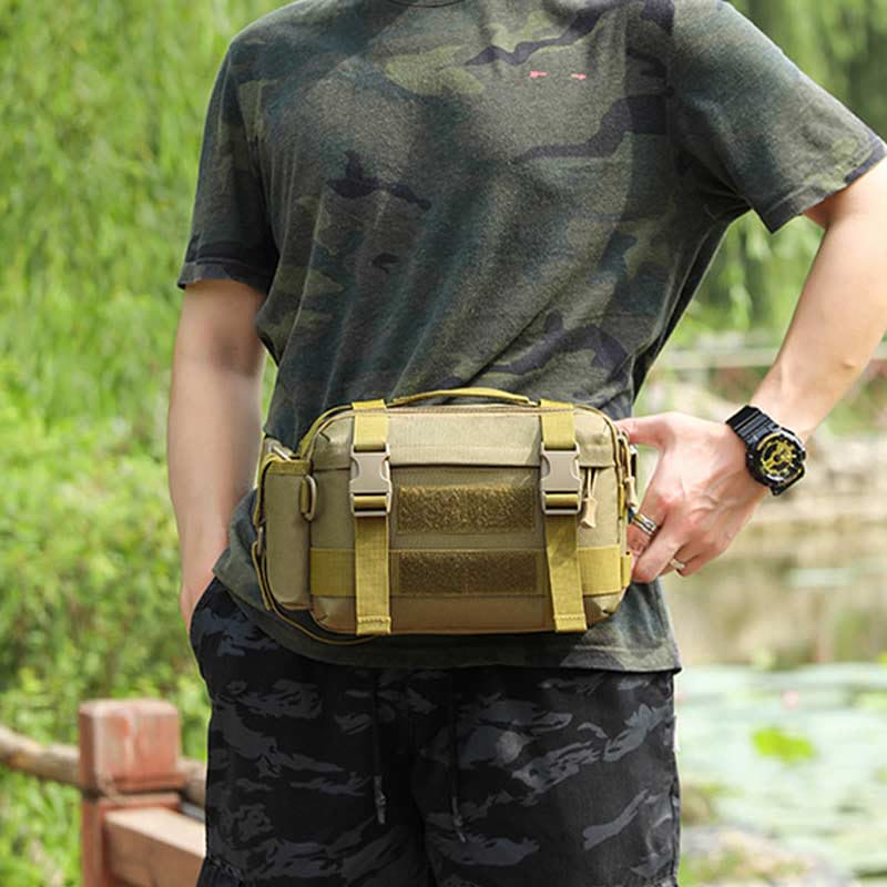 Large Camo Tactical Bag For Sports Nylon Crossbody Bag Waist Bag