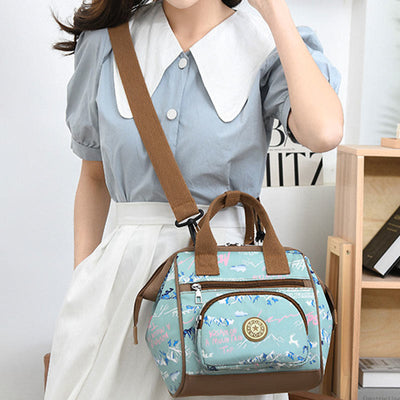 Cute Pattern Detachable Handbag Multifunctional Waterproof Oxford Mommy Bag