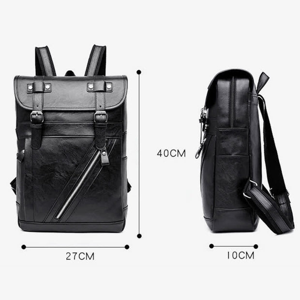 Laptop Backpack for Men Computer Leather Backpack Purses College Travel Daypack