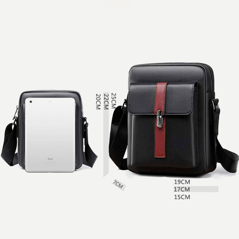 Messenger Bag for Men Soft PU Leather Casual Crossbody Handbag