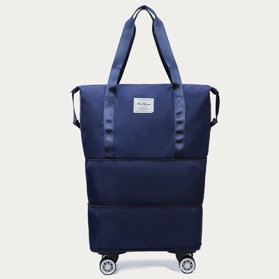 Expandable Rolling Duffel Bag with Detachable Wheels Large Shopping Tote Handbag Purses