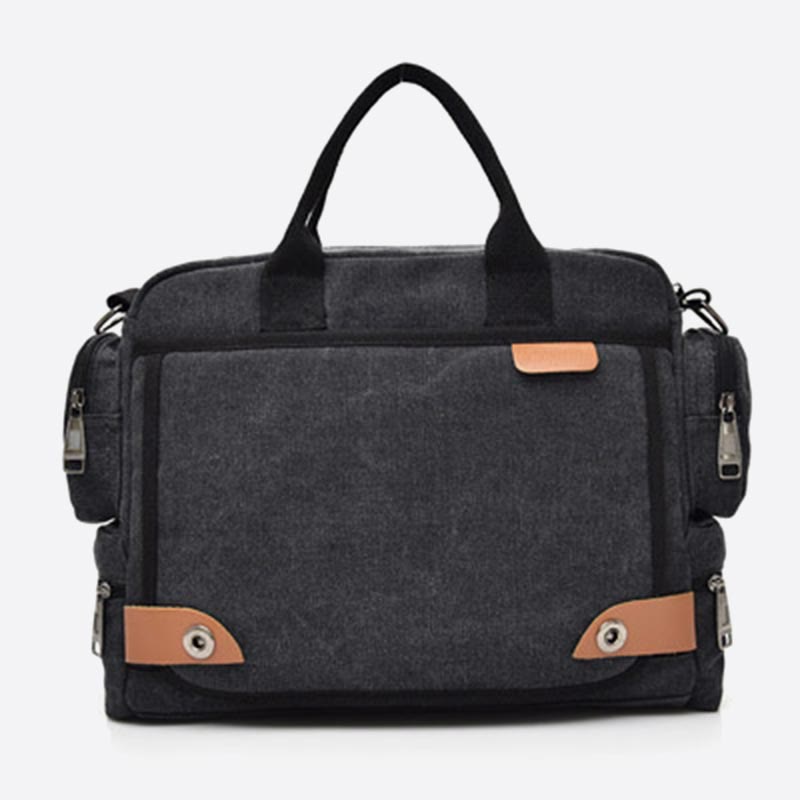 Messenger Bag for Men Casual Canvas Multi-Pocket crossbody bag