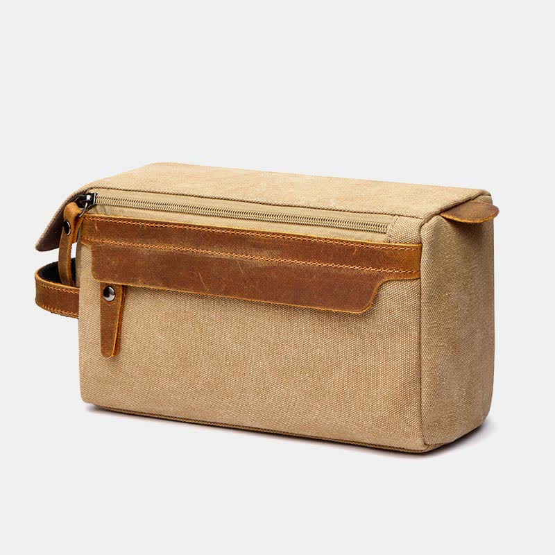 Retro Canvas Storage Makeup Pouch Travel Toiletry Bag for Women Men