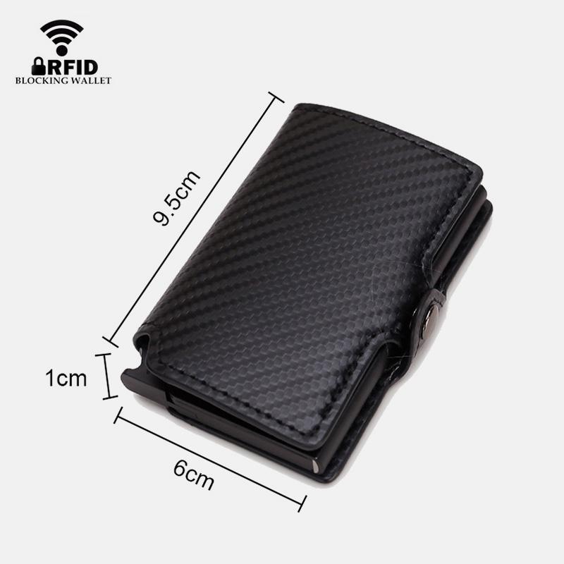 RFID Mini Slim Wallet With Metal Card Case