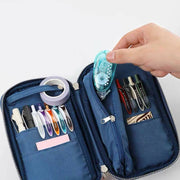 Pencil Case for Student Minimalist Plain Color Polyester Multi-Function Bag