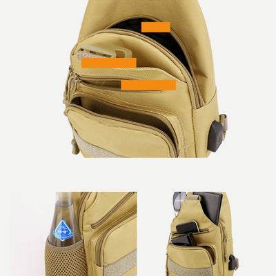 Sling Bag For Men Canvas Casual Sports Large Chest Bag