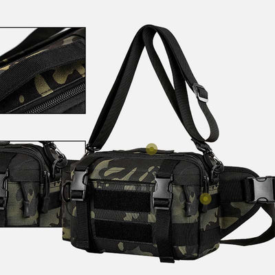 Large Camo Tactical Bag For Sports Nylon Crossbody Bag Waist Bag