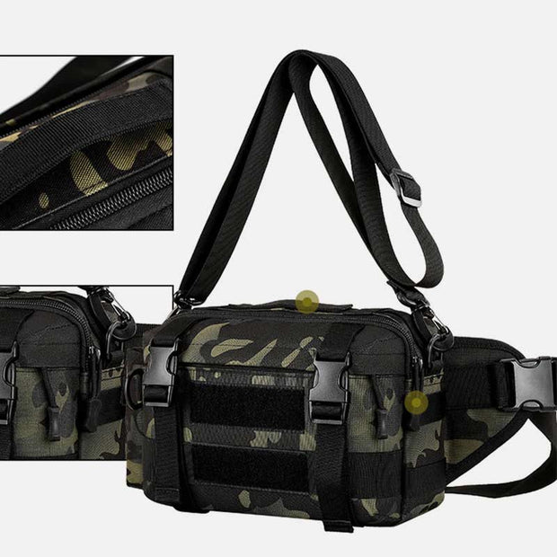 Large Camo Tactical Bag For Sports Nylon Crossbody Fanny Pack