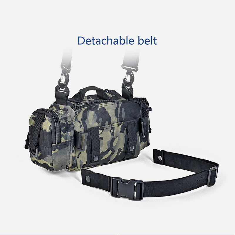 Camouflage Fishing Accessory Detachable Strap Oxford Fisshing Bag For Outdoor