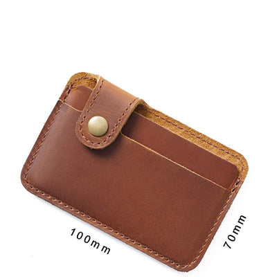 Snap Close Leather Card Holder