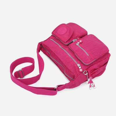 Womens Nylon Crossbody Bag Multi-Pocket Travel Shoulder Purse Messenger Bag