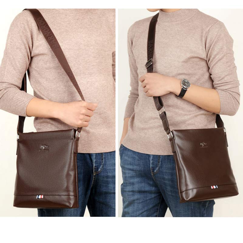 Men's Messenger Bag Crossbody Bag Soft Leather Travel Bag Sling Pack