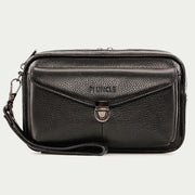 Leather Clutch Purse Business Envelop Style Organized Wrist Bag