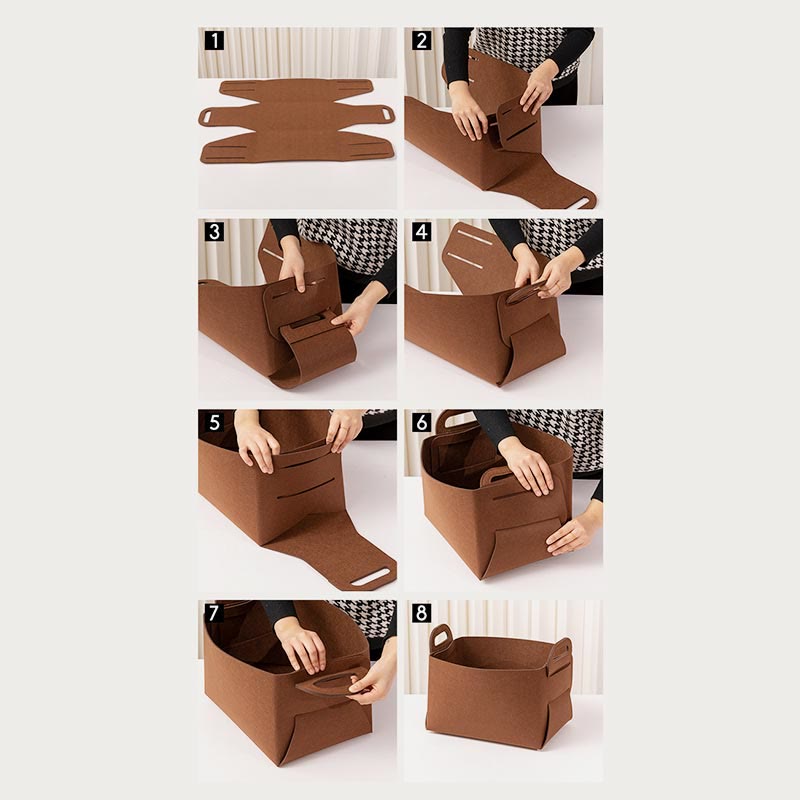 Storage Bag For Home Portable Felt Clothes Organizer Basket Snack Box