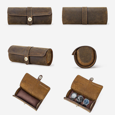 Unisex Vintage Roll Storage Bag for Watch