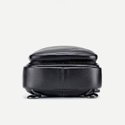 Cowhide Leather Waterproof Casual Sling Bag Daypack Shoulder Chest Bag
