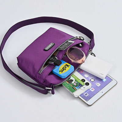 Slim Crossbody Bag For Women Minimalist Waterproof Nylon Shoulder Bag