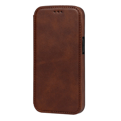 Phone Case for iPhone 14 Clamshell Leather Card Slot Case