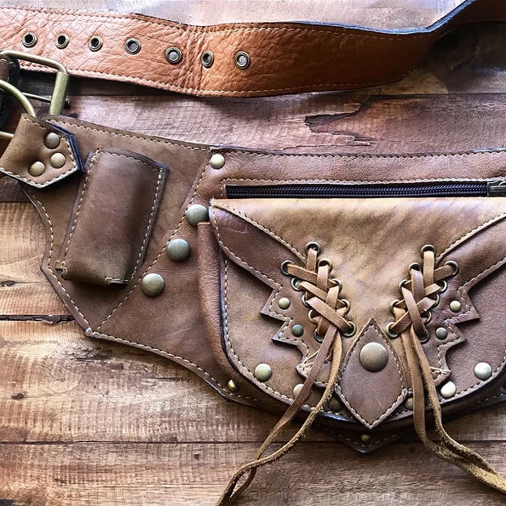 Medieval Costume Waist Bag For Women Tassel Utility Belt Bag