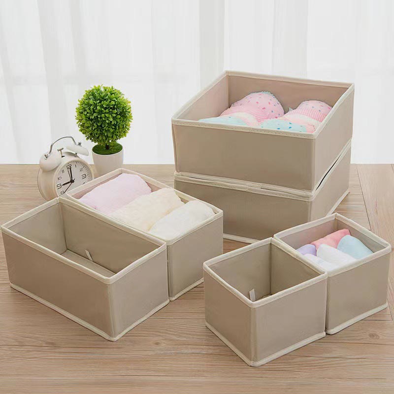 Storage Bag For Home Non-Woven Six-Piece Set Folding Clothes Organizer Box