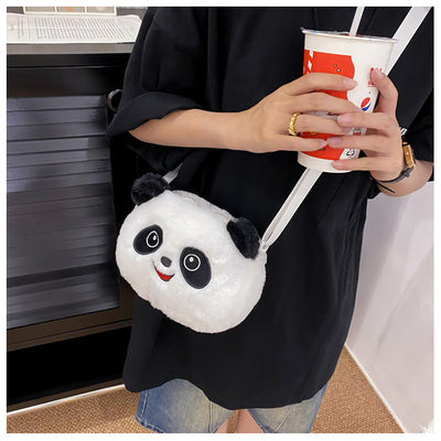 Cute Cartoon Panda Crossbody Bag Plush Toy Shoulder Bag