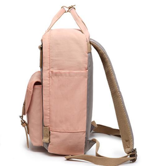 Large Capacity ColorBlock Waterproof Travel School Backpack