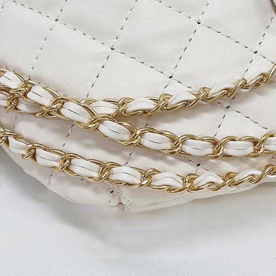 Rhomboid Quilted Chest Bag Women Chain Decor Waist Bag