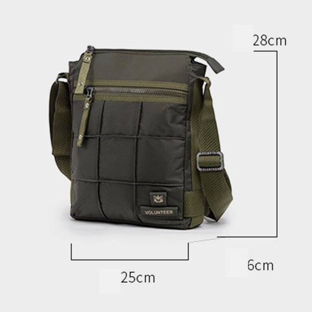 Waterproof Multi-Compartment Casual Messenger Bag 