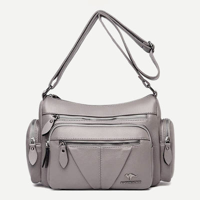 Casual Crossbody Purse for Women Multi-Pocket PU Leather Shoulder Handbag