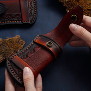 Pebble Grain Leather Waist Bag Carving Protecitve Cover For Travel