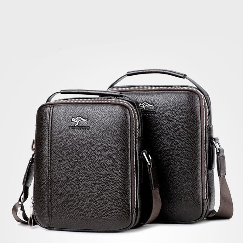 Messenger Bag for Men PU Leather Minimalist Business Crossbody Bag