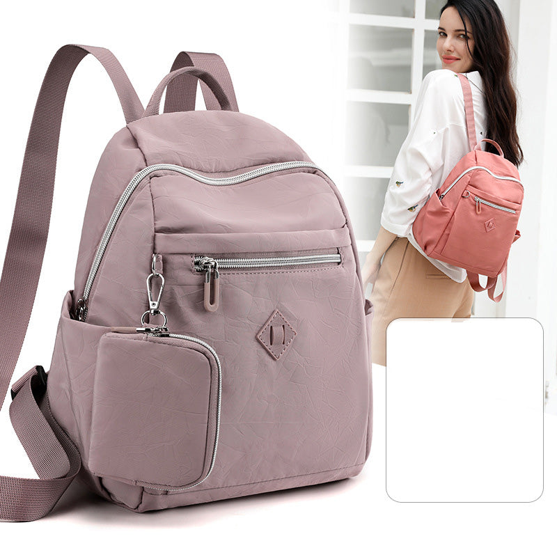 Women Nylon Backpack Casual Travel Daypack Handbag with Small Coin Purse