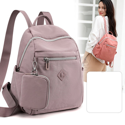 Women Nylon Backpack Casual Travel Daypack Handbag with Small Coin Purse