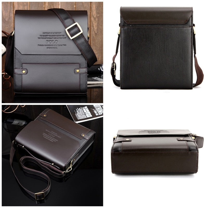 Small Messenger Bag for Men Travel Work Casual Leather Crossbody Satchel