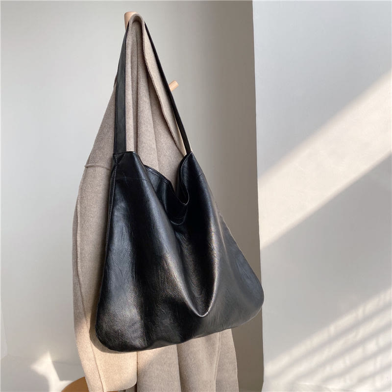 Soft Vegan Leather Tote For Women Commuter Classic Shoulder Bag