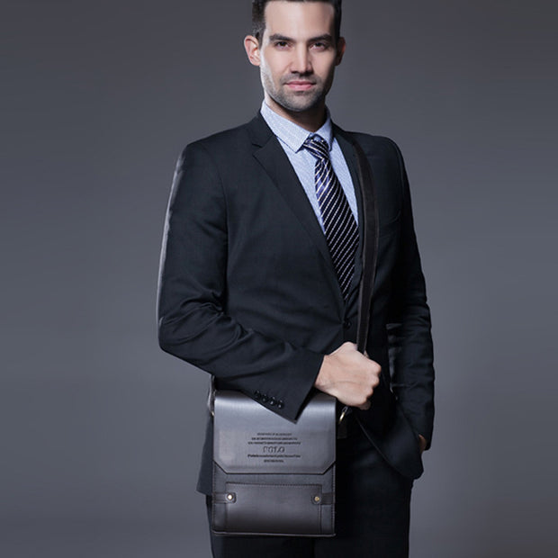 Small Messenger Bag for Men Travel Work Casual Leather Crossbody Satchel