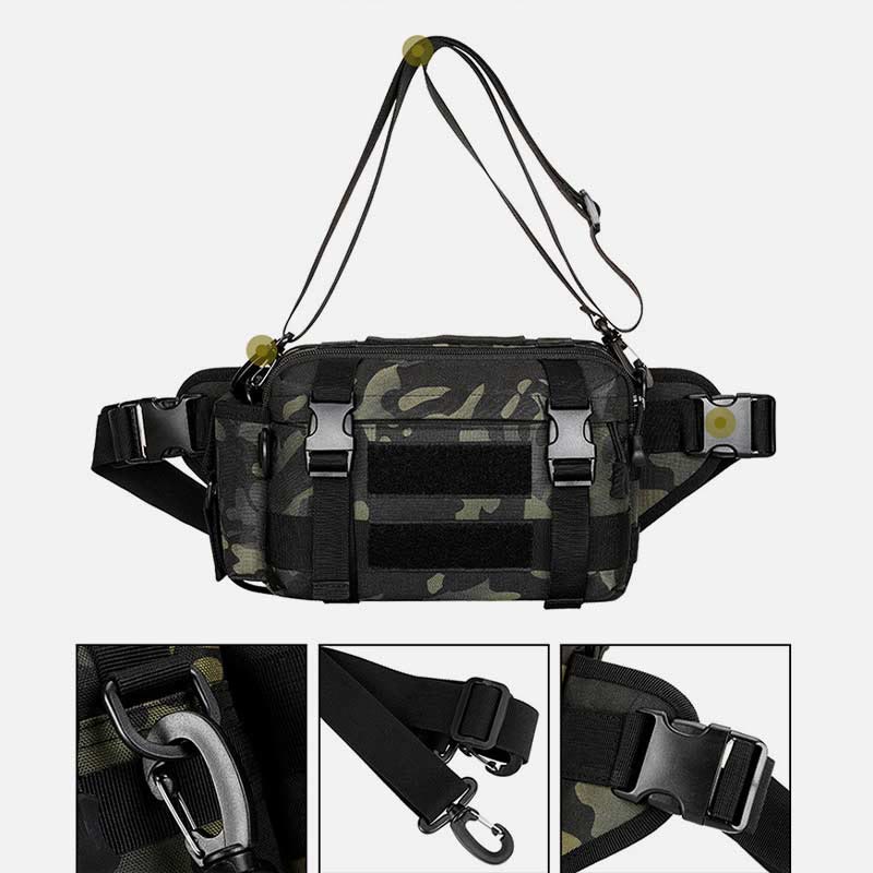 Large Camo Tactical Bag For Sports Nylon Crossbody Bag Waist Bag