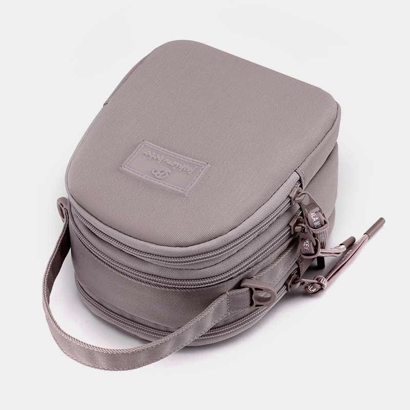 Triple Zip Crossbody Bag Purse for Women Waterproof Mini Travel Handbag