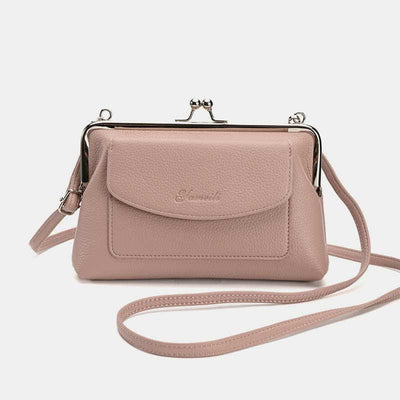 Women's Phone Purse for Women Kiss-Lock Crossbody Bag with Card Slot