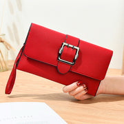 Lychee Pattern Envelope Style Wallet Women Classic Leather Bag
