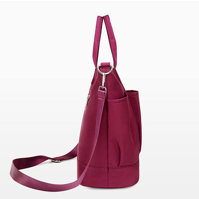 Tote Bag for Women Minimalist Waterproof Oxford Purple Crossbody Bag