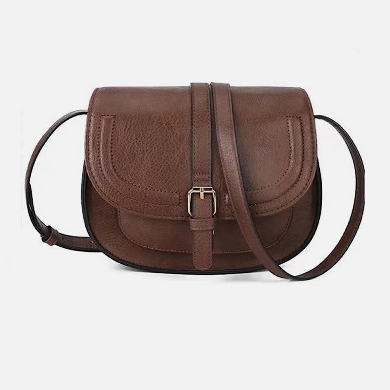 Elegant Saddle Bag Simple Magnetic Buckle Dating Bag For Women