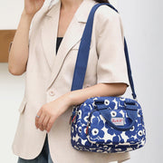 Nylon Crossbody Bag For Women Colorful Flower Printing Handbag