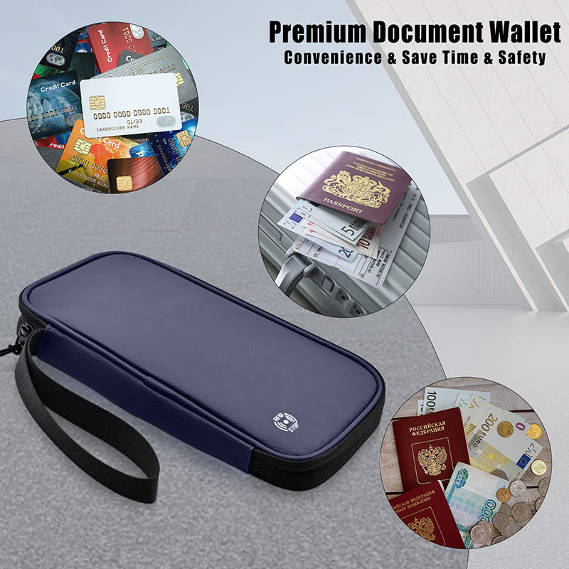 Multifunctional Storage Bag For Travel Waterproof RFID Passport Holder