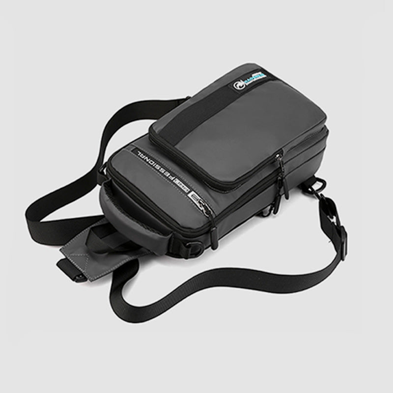 4 Way-use Lightweight Multi-Pocket Classic Sling Bag With USB Charging Port