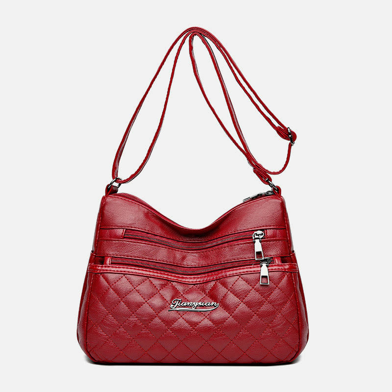 Minimalist Quilted Purse For Women Solid Classic Crossbody Bag